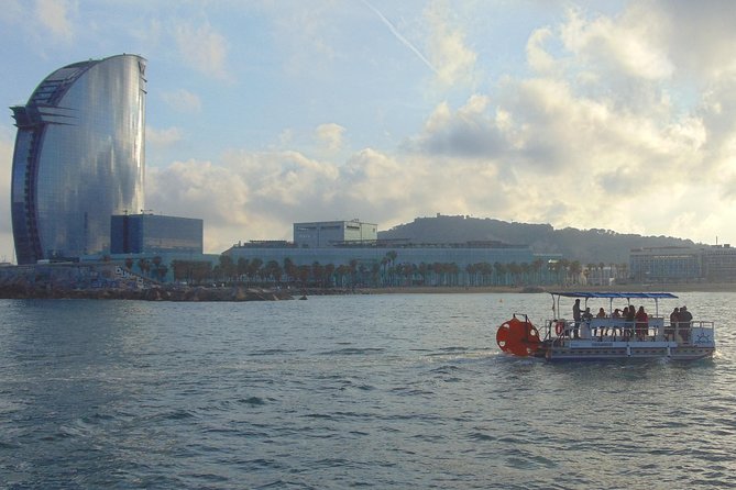 Private Boat rental - Pedal Cruises Barcelona - Cycle Boat - The real stars: skyline, beach coast, and open-deck time
