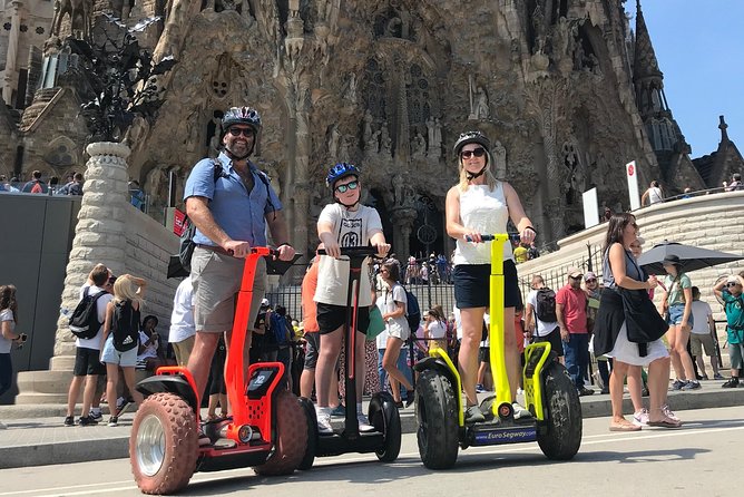 Segway Tour to Sagrada Familia views - Getting Ready at Carrer del Correu Vell: Helmets, IDs, and Ride Rules
