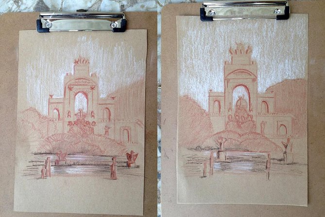 Sketching workshops in Barcelona for everyone - The best part: leaving with a sketch that matches what you actually saw