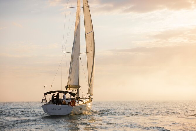 Sunset On A Luxury Sailboat From Port Olimpic - If You Want a Swim: when it’s possible