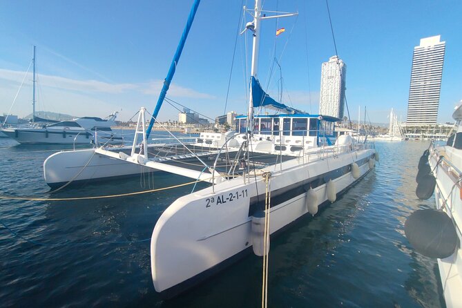 Vermouth in Catamaran A gastronomic experience in Barcelona - Sailing Barceloneta to Hotel W: Why the skyline looks better from the water